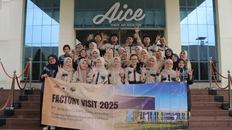 Belajar dari Industri Es Krim Modern, Mahasiswa Teknologi Pangan Factory Visit ke PT Aice Ice Cream Jatim Industry